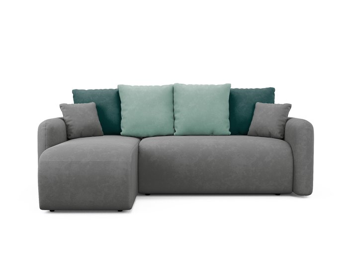 Угловой диван-кровать левый Arti серого цвета
