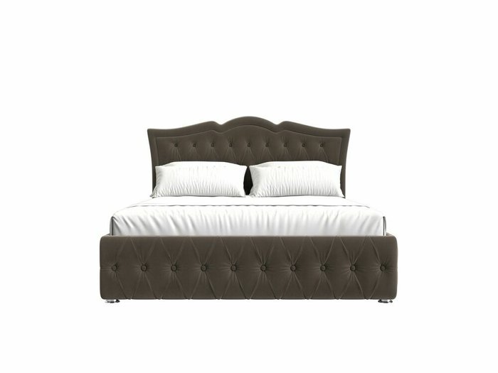 Кровать Герда 160х200 коричневого цвета с подъемным механизмом - купить Кровати для спальни по цене 83999.0