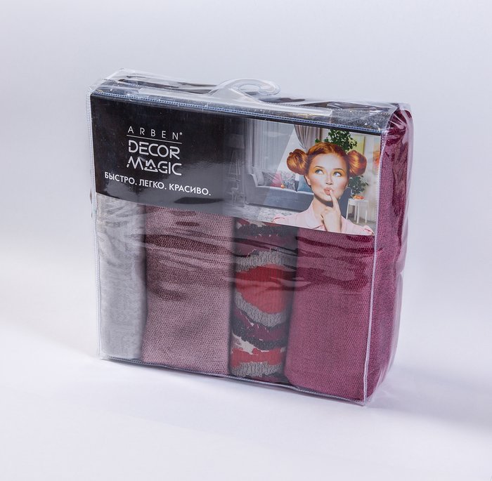 Комплект чехлов для подушек Alina Roxy Wine из полиэстера - купить Декоративные подушки по цене 2578.0