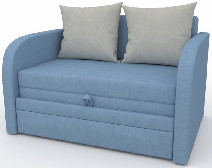 Детский диван-кровать Малыш голубого цвета