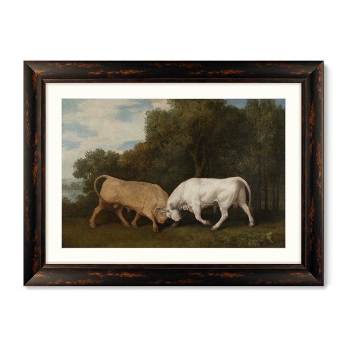 Репродукция картины в раме Bulls Fighting, 1786г. - купить Картины по цене 16299.0