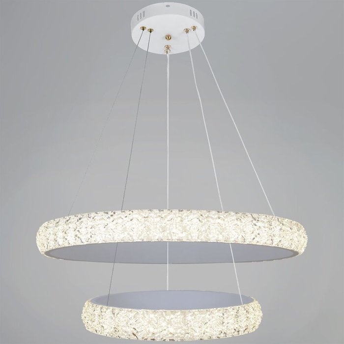 Подвесная люстра 01357-0.4-600+400 (акрил, цвет прозрачный) - лучшие Подвесные люстры в INMYROOM Подвесная люстра 01357-0.4-600+400 (акрил, цвет прозрачный) - лучшие Подвесные люстры в INMYROOM