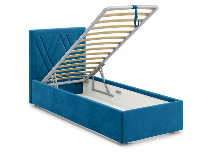 Кровать Premium Milana 2 90х200 синего цвета с подъемным механизмом - лучшие Кровати для спальни в INMYROOM