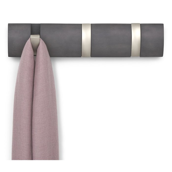 Настенная вешалка Flip серого цвета - лучшие Настенные вешалки в INMYROOM