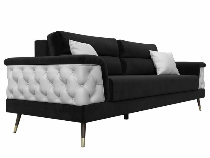  Прямой диван-кровать Лига 023 черно-белого цвета - лучшие Прямые диваны в INMYROOM