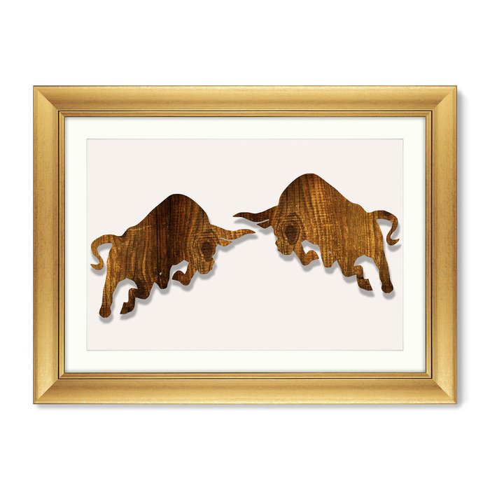 Репродукция картины Бой парящих быков 2016 г. - купить Картины по цене 16299.0