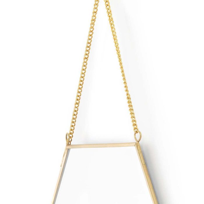 Зеркало настенное восьмиугольной формы Uyova золотого цвета - купить Настенные зеркала по цене 1523.0