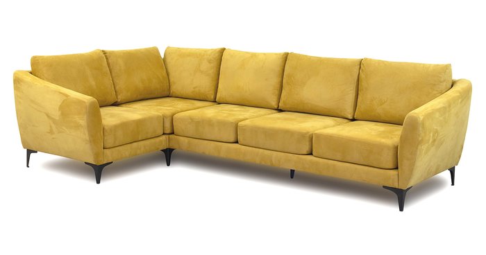 Угловой диван Дана желтого цвета - купить Угловые диваны по цене 84627.0