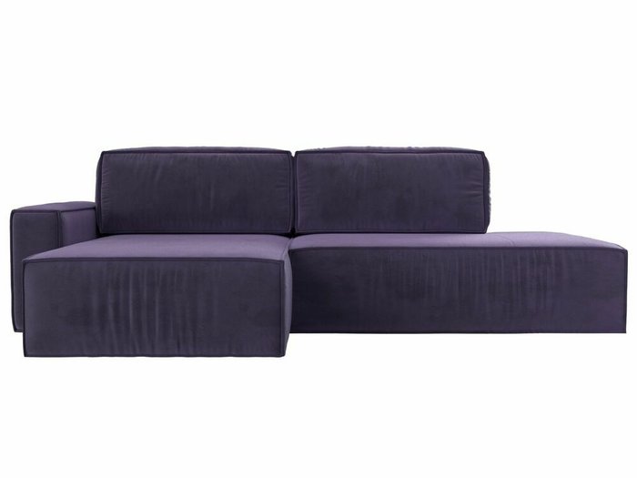 Угловой диван-кровать Прага модерн темно-фиолетового цвета левый угол - купить Угловые диваны по цене 81999.0