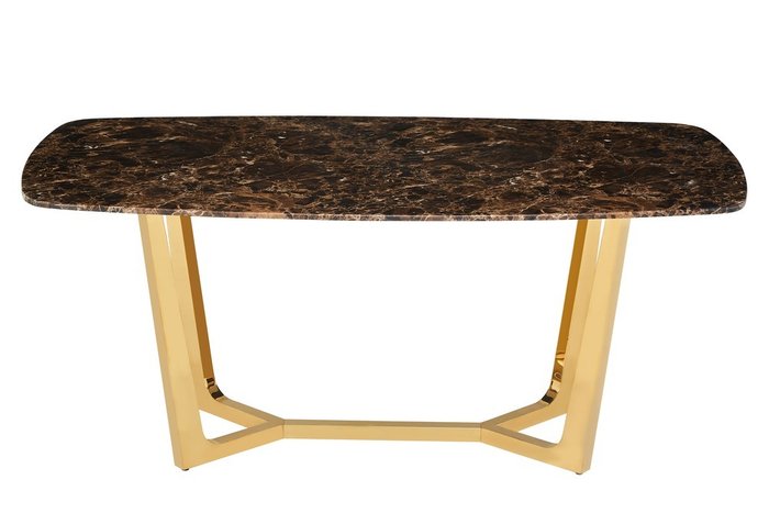 Стол обеденный Ланс S со столешницей цвета коричневый мрамор - купить Обеденные столы по цене 94078.0
