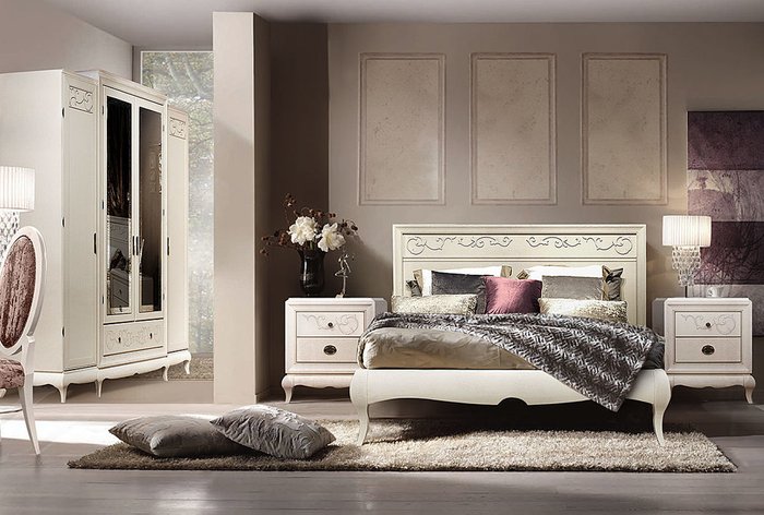 Кровать Соната 180х200 белого цвета - лучшие Кровати для спальни в INMYROOM