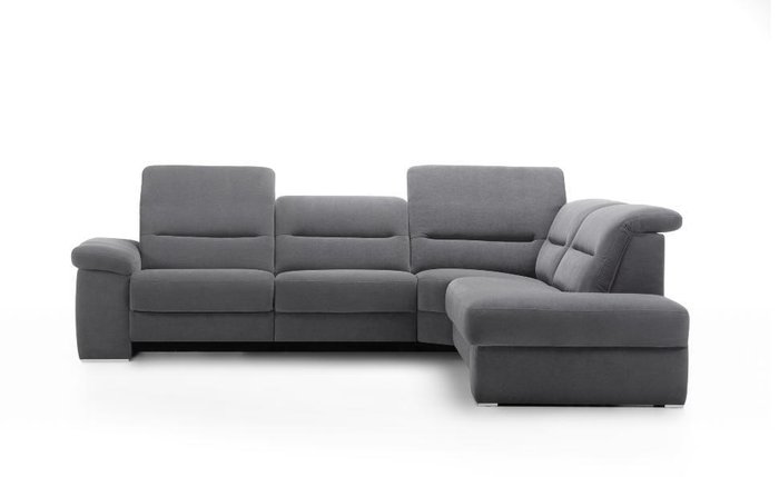 Угловой диван Leto сине-серого цвета - лучшие Угловые диваны в INMYROOM