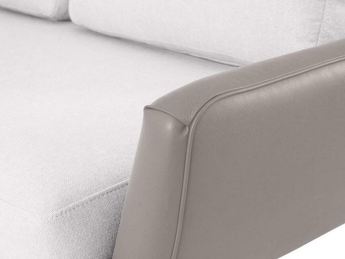 Угловой диван Ispani серо-белого цвета - лучшие Угловые диваны в INMYROOM