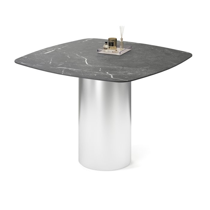 Обеденный стол квадратный Вуррен на серебряном тосновании - купить Обеденные столы по цене 62192.0