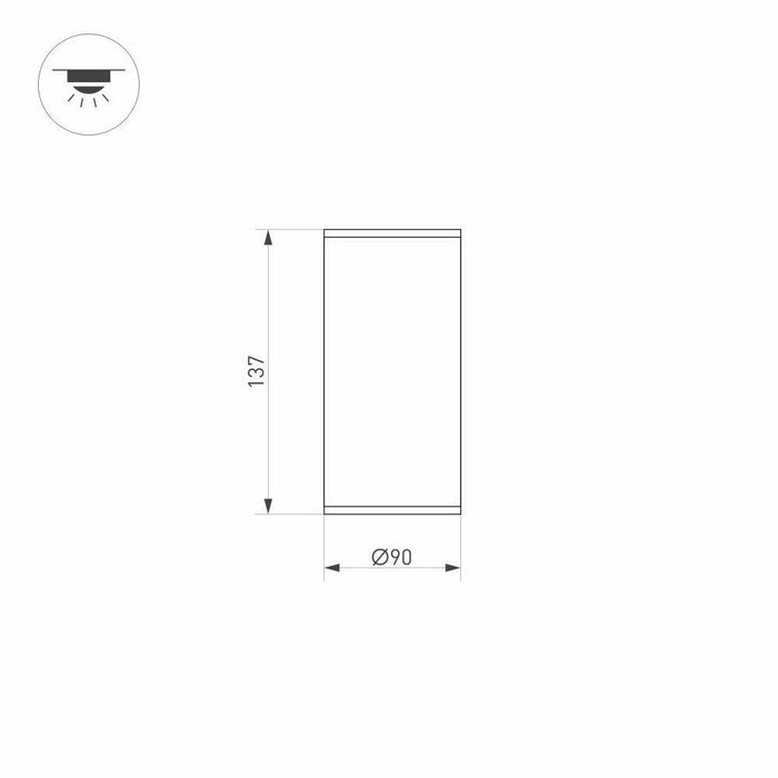 Уличный потолочный светильник Arlight LGD-Forma-Surface-R90-12W Warm3000 037262 - лучшие Потолочные уличные светильники в INMYROOM Уличный потолочный светильник Arlight LGD-Forma-Surface-R90-12W Warm3000 037262 - лучшие Потолочные уличные светильники в INMYROOM