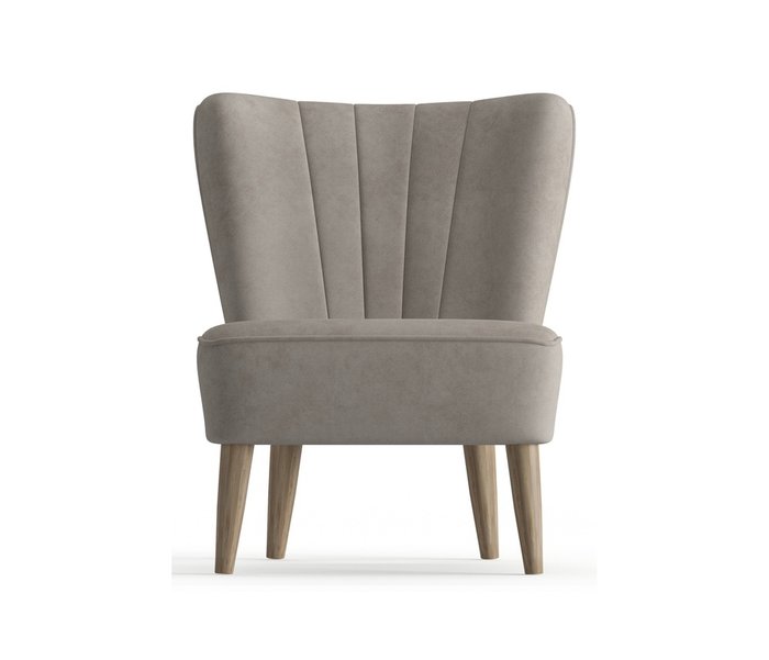Кресло Пальмира в обивке из велюра светло-серого цвета - купить Интерьерные кресла по цене 16490.0