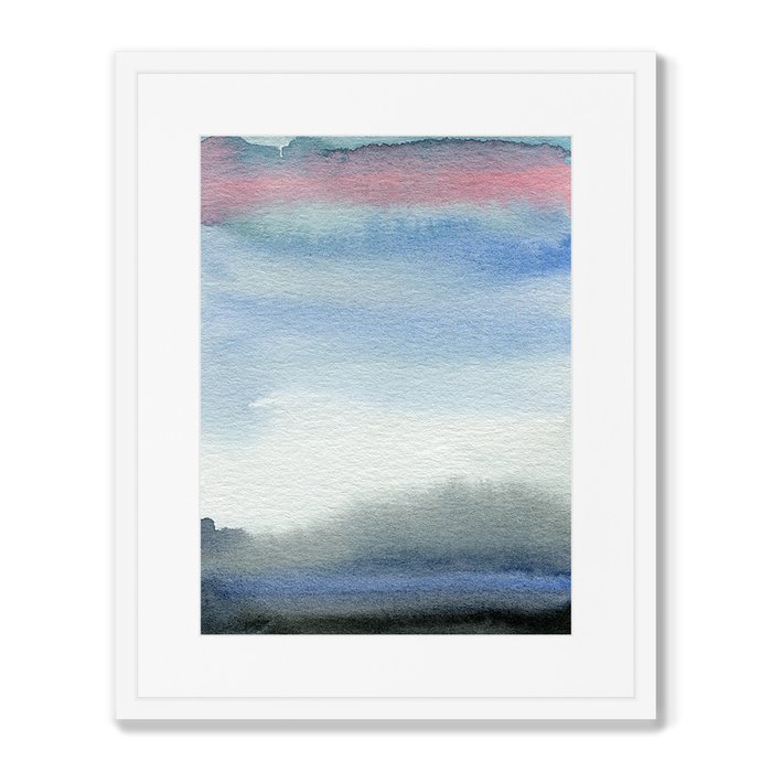Репродукция картины в раме Evening sky over the lake - купить Картины по цене 8199.0