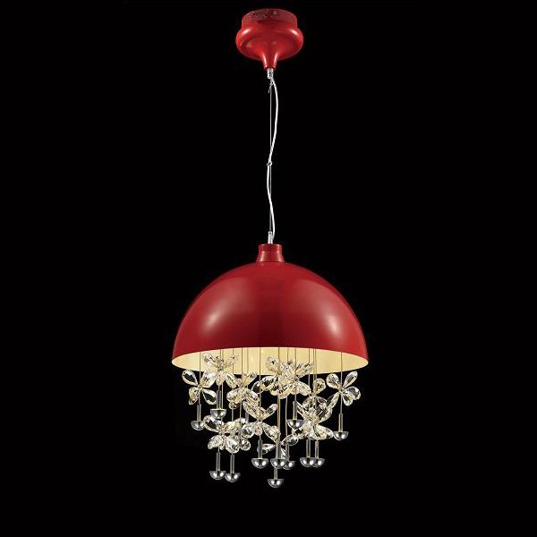 Подвесной светильник DeLight Collection Crystal Light red в виде купола из металла - купить Подвесные люстры по цене 52070.0