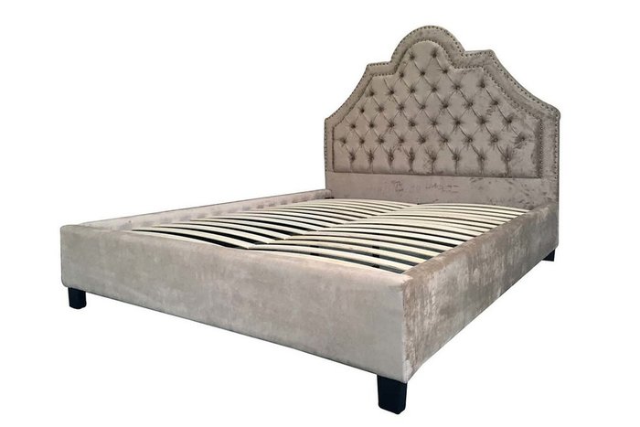 Кровать двуспальная с мягким изголовьем 160х200 см - купить Кровати для спальни по цене 53200.0