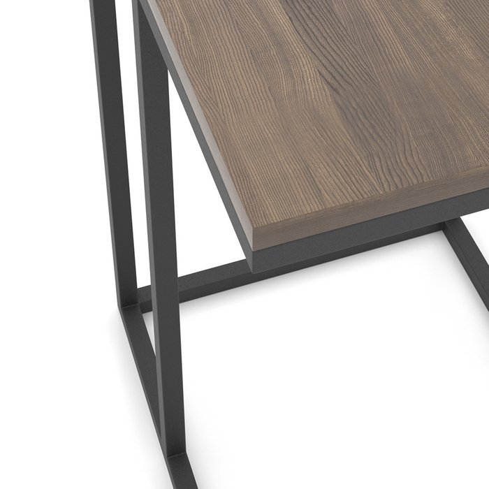 Приставной столик Loft  со столешницей орехового цвета - купить Кофейные столики по цене 8600.0