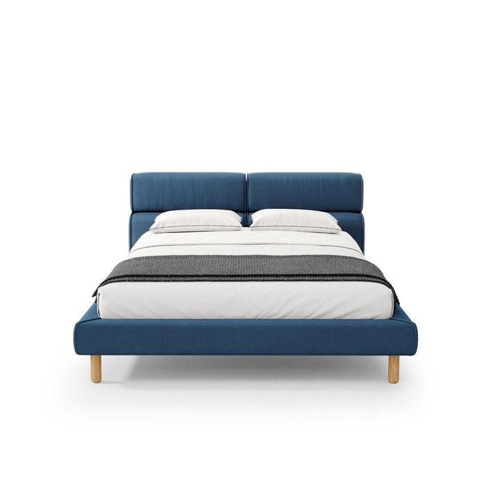 Кровать Cascade 140х200 синего цвета - купить Кровати для спальни по цене 101610.0