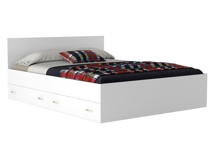 Кровать с двумя тумбами Виктория 180х200 белого цвета - лучшие Спальные гарнитуры в INMYROOM