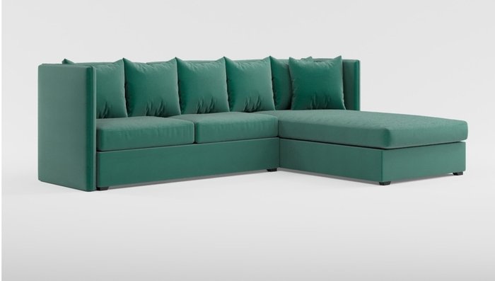 Угловой диван-кровать Neo зеленого цвета