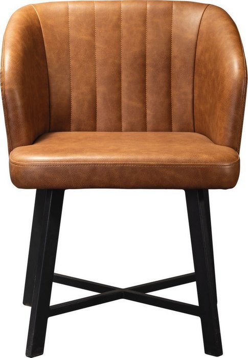 Полукресло Loft Браун на каркасе из металла - лучшие Обеденные стулья в INMYROOM