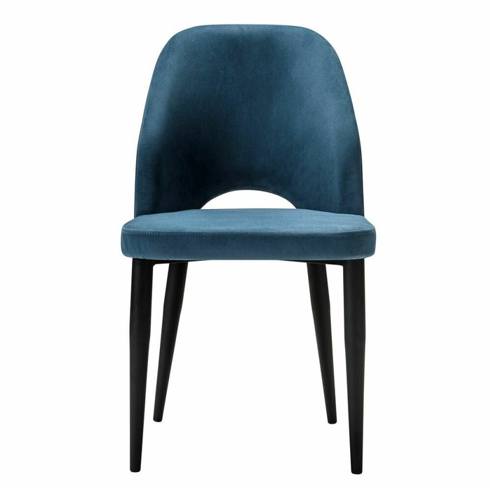 Стул Ledger темно-синего цвета с черными ножками - купить Обеденные стулья по цене 12990.0