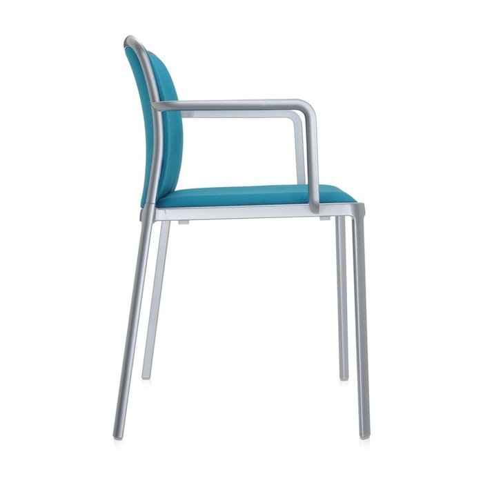Стул Audrey Soft голубого цвета с подлокотниками - лучшие Обеденные стулья в INMYROOM