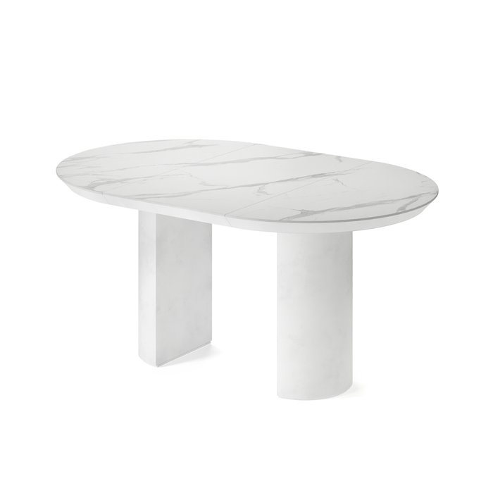 Обеденный стол раздвижной Ансер S белого цвета - купить Обеденные столы по цене 121440.0