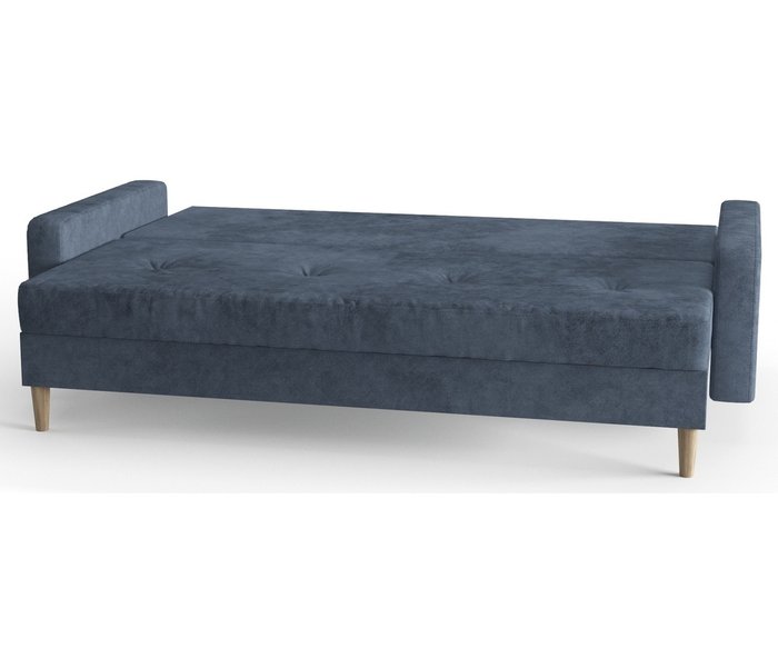 Диван-кровать из велюра Basel темно-синего цвета - лучшие Прямые диваны в INMYROOM