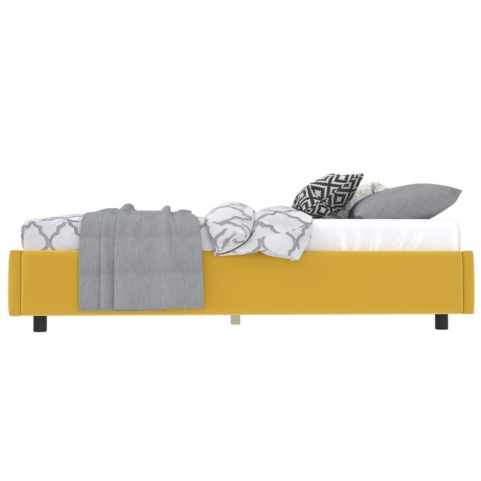 Кровать SleepBox 120x200 желтый велюр - купить Кровати для спальни по цене 22990.0