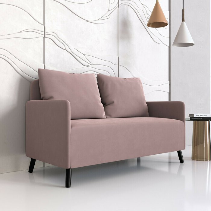Диван Будапешт 150 пыльно-розового цвета - лучшие Прямые диваны в INMYROOM