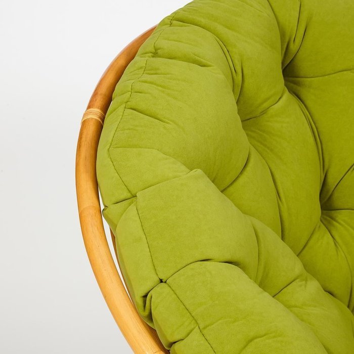 Кресло-качалка Papasan Honey с подушкой зеленого цвета - лучшие Садовые кресла в INMYROOM