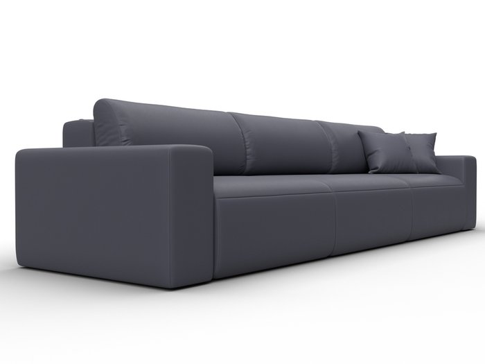 Диван-кровать Лига 036 Классик Лонг серого цвета (экокожа) - лучшие Прямые диваны в INMYROOM
