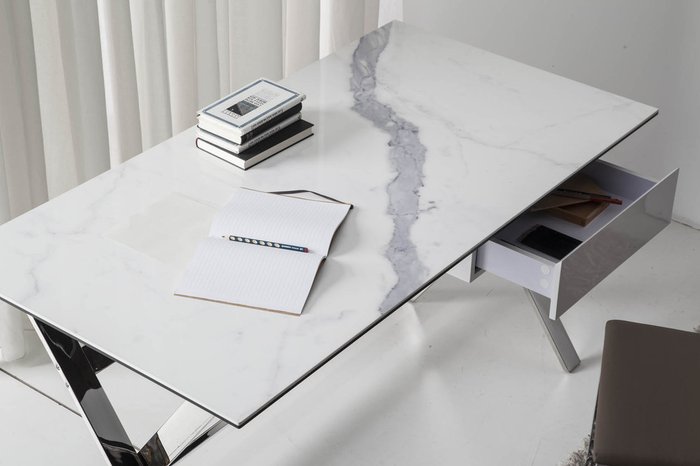 Письменный стол с мраморной столешницей - купить Письменные столы по цене 139990.0
