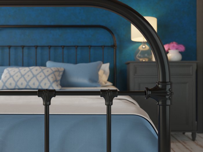 Кровать Полина 140х200 черно-глянцевого цвета - лучшие Кровати для спальни в INMYROOM