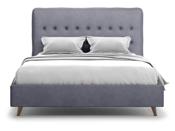Кровать Bergamo серого цвета 140х200