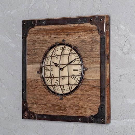 Часы настенные из антикварного дерева - купить Часы по цене 9500.0