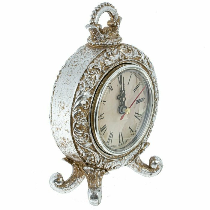 Часы настольные декоративные серебряного цвета - купить Часы по цене 3466.0