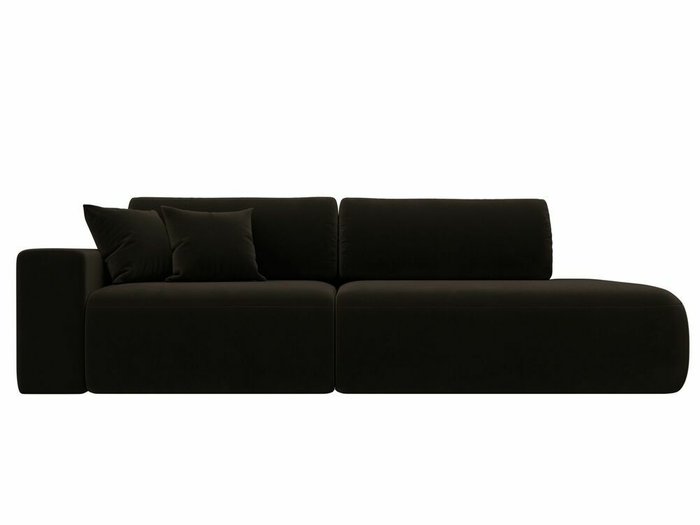 Диван-кровать Лига 036 Модерн темно-коричневого цвета с левым подлокотником - купить Прямые диваны по цене 72999.0