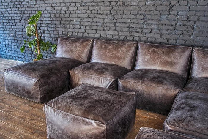 Сет из модулей Quadro Design 7mod коричневого цвета - купить Бескаркасная мебель по цене 169713.0 Сет из модулей Quadro Design 7mod коричневого цвета - купить Бескаркасная мебель по цене 169713.0