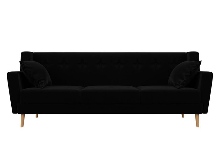 Диван Брайтон черного цвета - купить Прямые диваны по цене 36999.0
