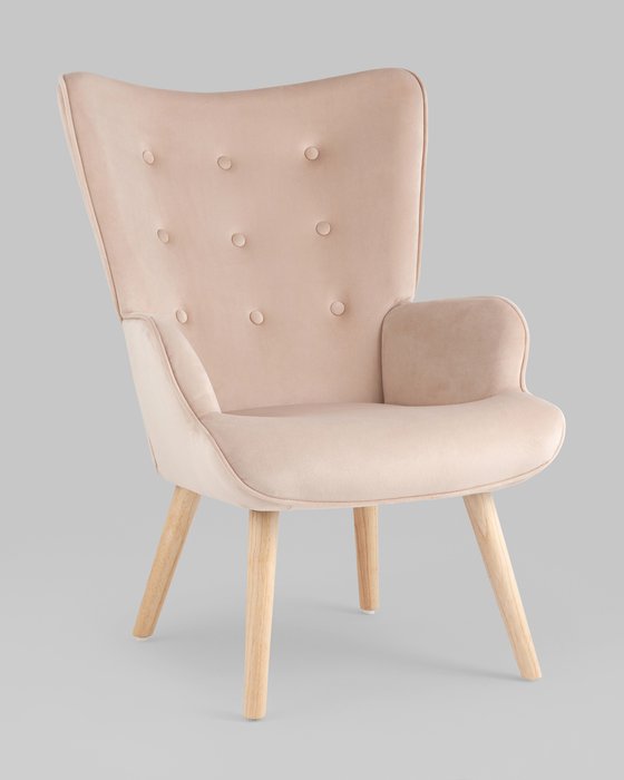 Кресло Хью бежевого цвета - купить Интерьерные кресла по цене 13290.0