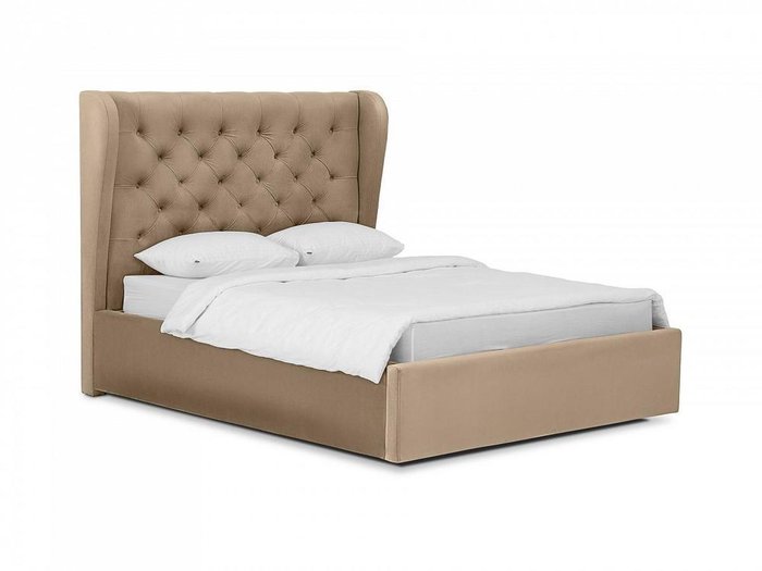 Кровать Jazz светло-коричневого цвета 160х200 с подъемным механизмом - купить Кровати для спальни по цене 73190.0
