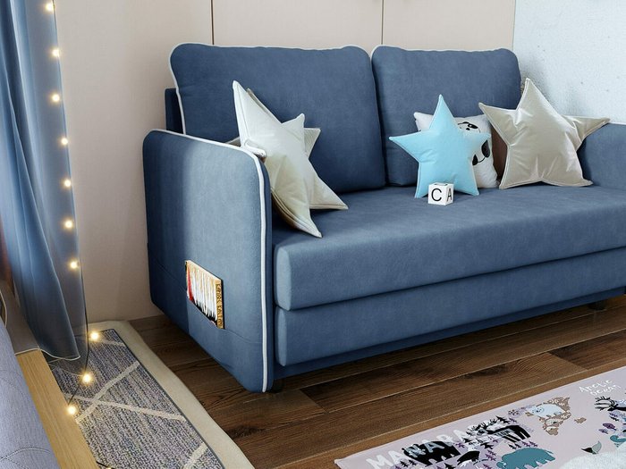 Диван-кровать Слим Kids Dream синего цвета - лучшие Прямые диваны в INMYROOM