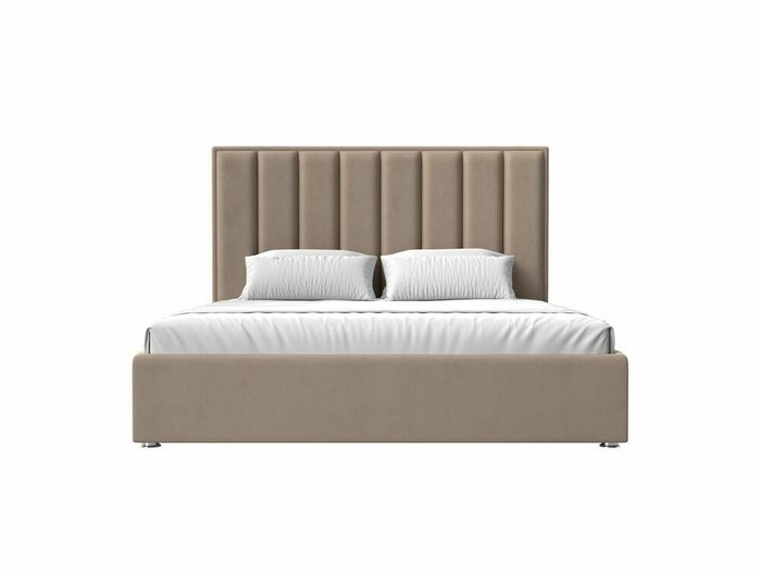 Кровать Афродита 180х200 темно-бежевого цвета с подъемным механизмом - купить Кровати для спальни по цене 89999.0
