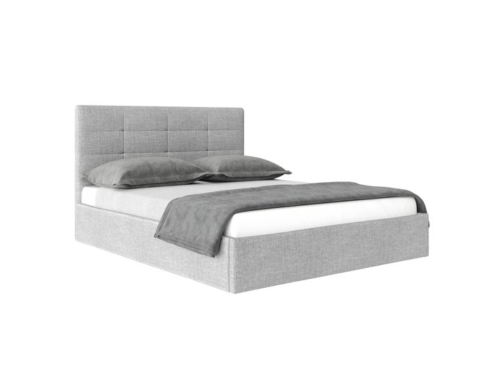 Кровать с подъемным механизмом Соната 140х200 серого цвета