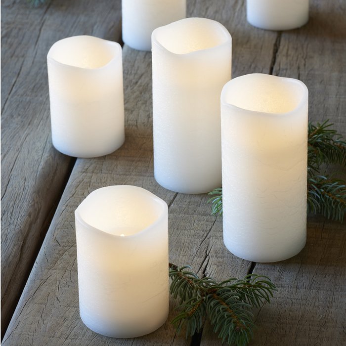 Светодиодная свеча с таймером Tenna белого цвета - лучшие Свечи в INMYROOM